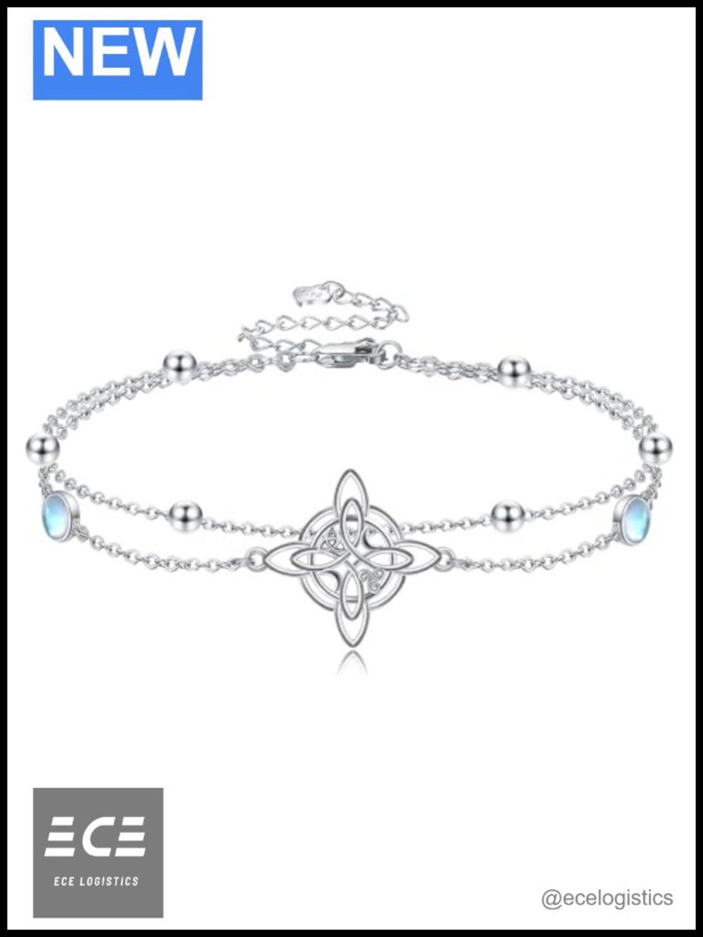 Sterling Silver Celtic Knot Bracelet Witches Knot Wicca Jewelry